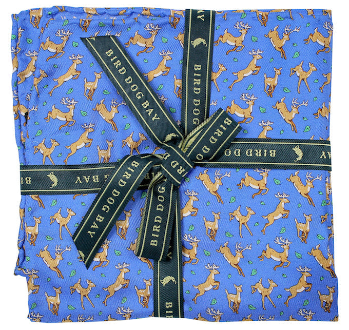 American Made Collared Greens Pocket Squares Blue Made in the USA