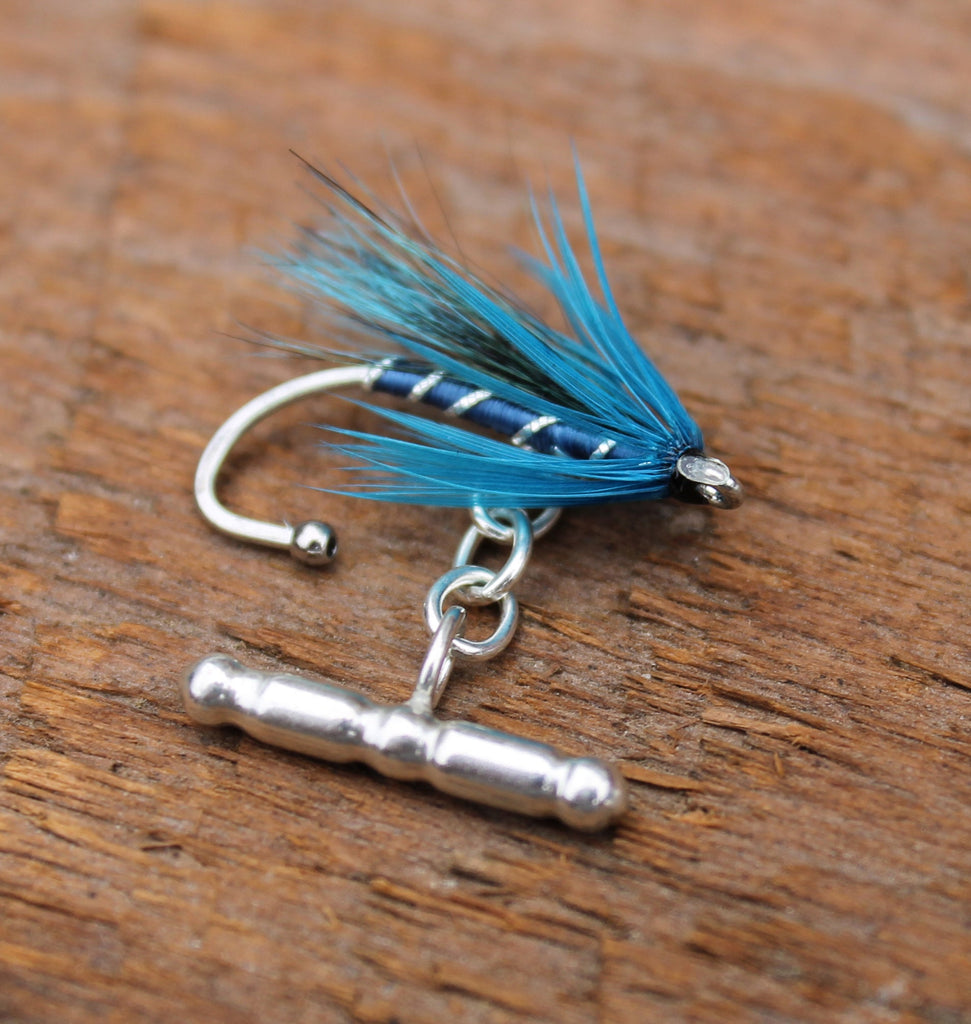 American Made Collared Greens Cufflinks - Fly Fishing Made in the USA