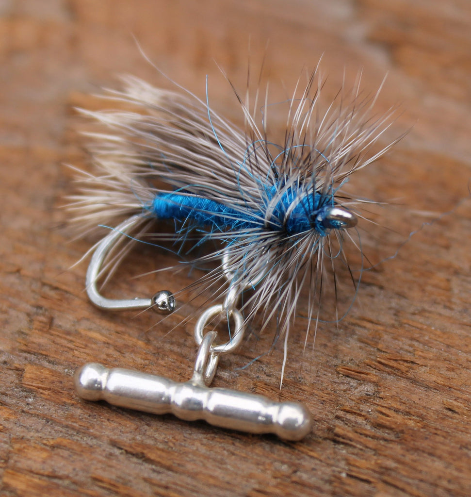 American Made Collared Greens Cufflinks - Fly Fishing Made in the USA