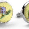 Hooked on Flies: Cufflinks - Yellow
