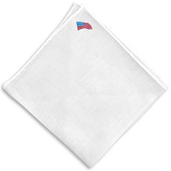 Flag Day: White Linen Pocket