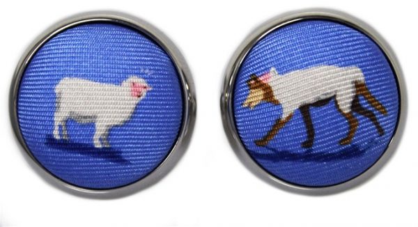 A Wolf in Sheep's Clothing: Cufflinks - Blue