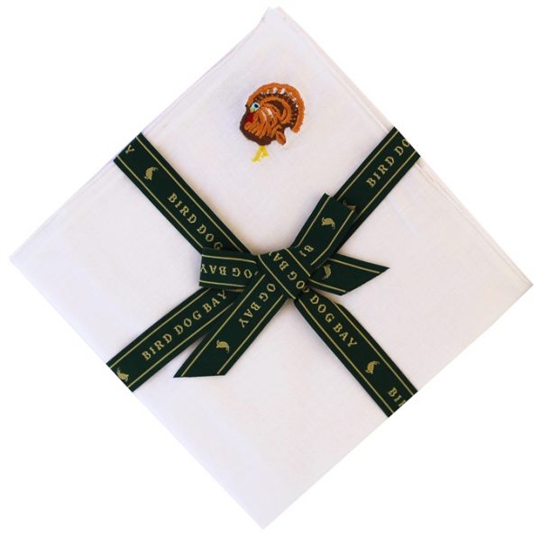 Turkey Time: White Linen Pocket