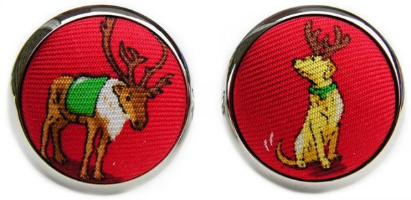 Reindeer Love: Cufflinks - Red