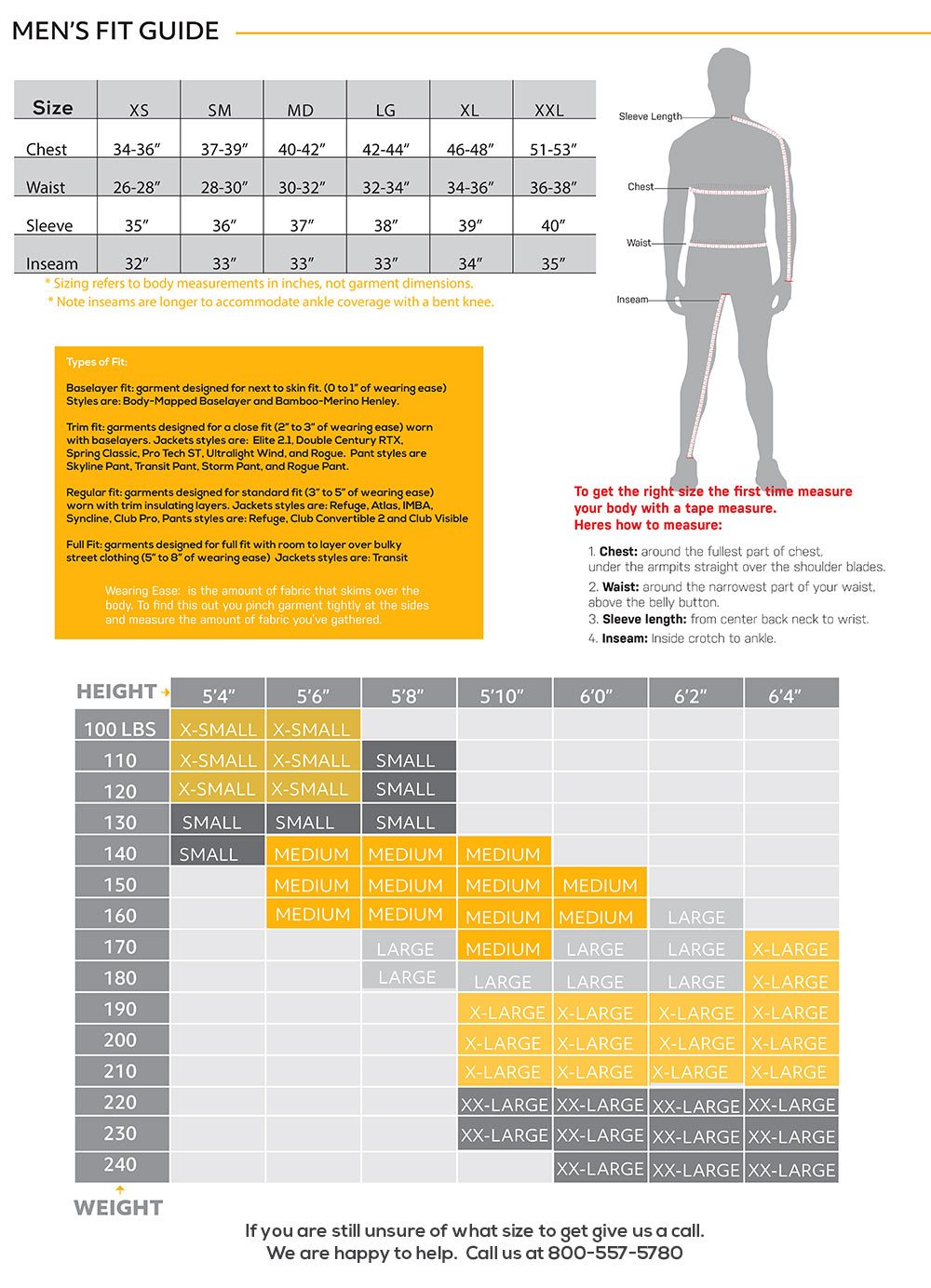 Waist Inseam Size Chart