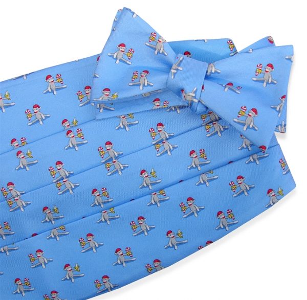 Xmas Monkey: Cummerbund - Light Blue