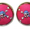 Jolly Roger: Cufflinks - Fuchsia