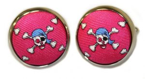 Jolly Roger: Cufflinks - Fuchsia