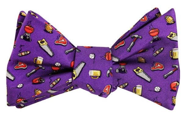Guy Tie: Bow - Purple