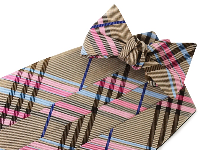 Neopolitan Plaid: Cummerbund - Brown