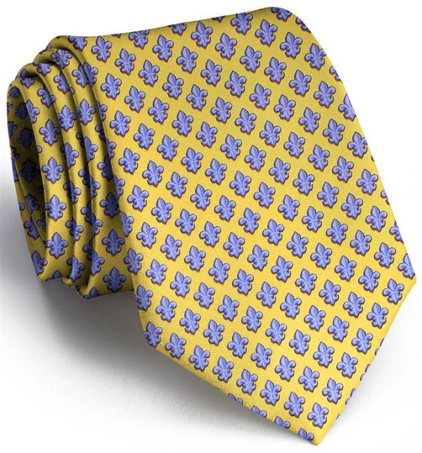 Fleur De Lis: Tie - Yellow/Blue
