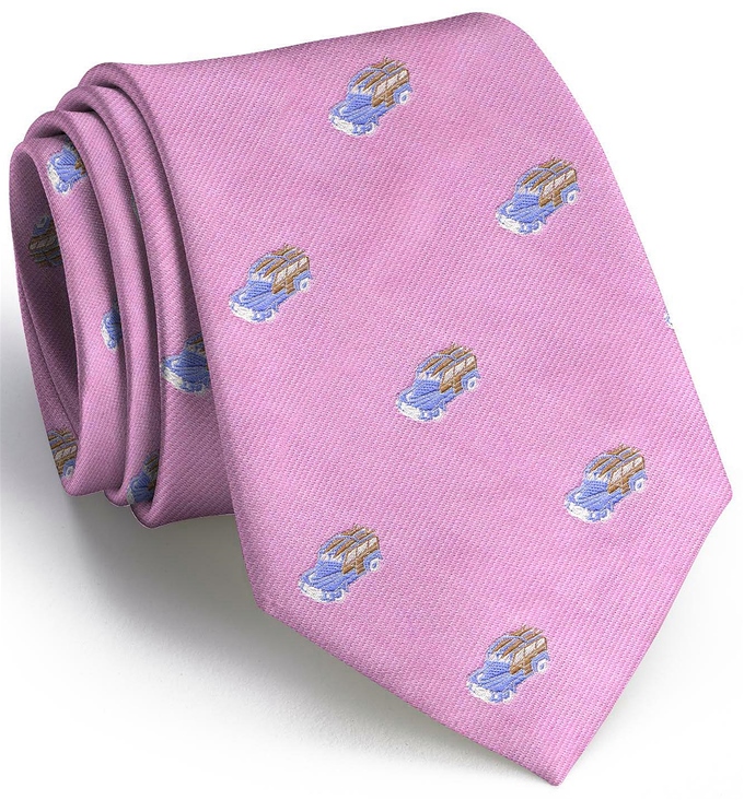 Woody English Woven Pedigree: Tie - Pink