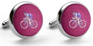 Pedigree Cyclist: Cufflinks - Fuchsia