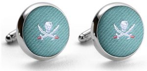 Pedigree Jolly Roger: Cufflinks - Aqua