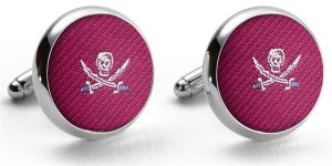 Pedigree Jolly Roger: Cufflinks - Fuchsia