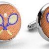 Pedigree Tennis Racket: Cufflinks - Orange