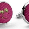 Pedigree Palm Trees: Cufflinks - Fuchsia