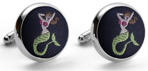 Pedigree Mermaid: Cufflinks - Navy