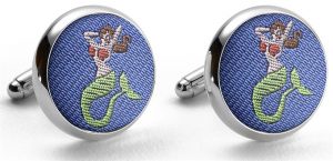 Pedigree Mermaid: Cufflinks - Blue