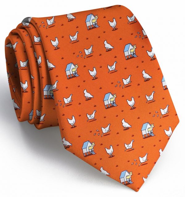 Fox in the Hen House: Tie - Orange