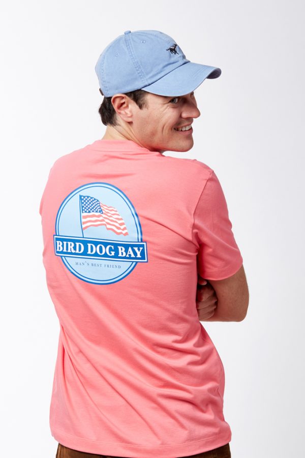 America Pocket Tee - Coral