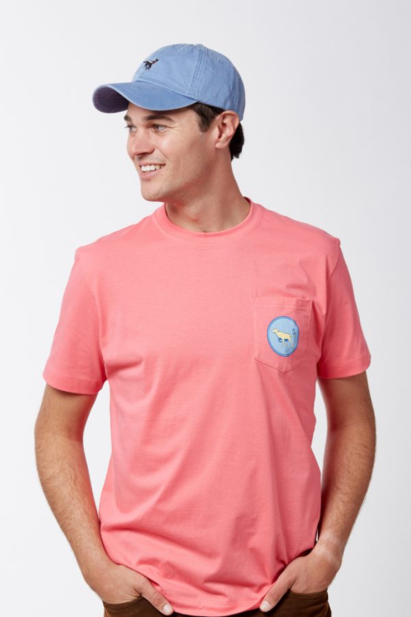 America Pocket Tee - Coral