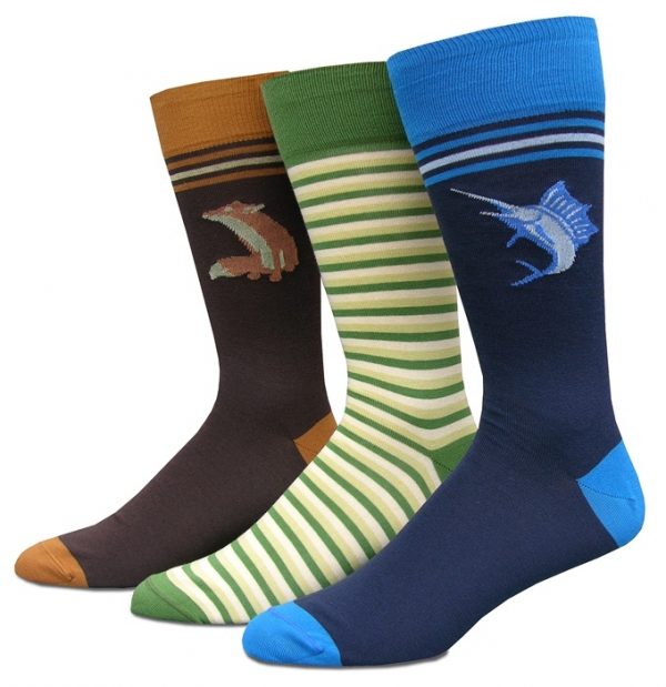 Trout & About: Socks - Blue
