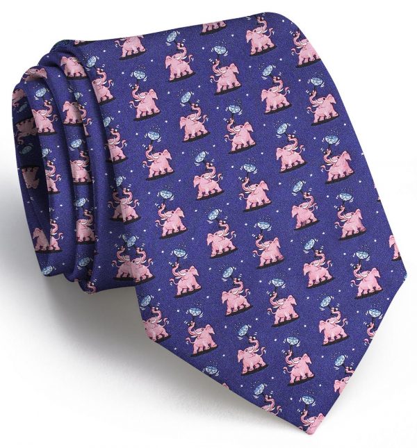 Pink Elephant: Tie - Navy