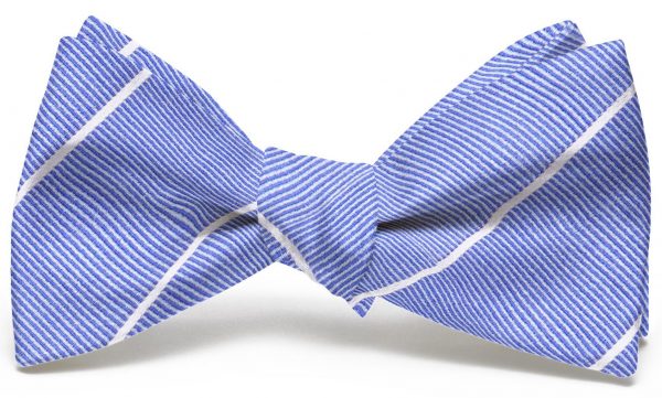 Sheffield Stripe: Bow - Blue with White