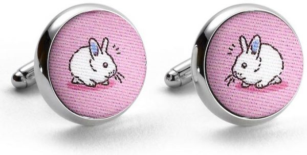 Bunny Meeting You Here: Cufflinks - Pink