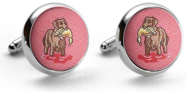 Duck Dogs: Cufflinks - Coral with Chocolate