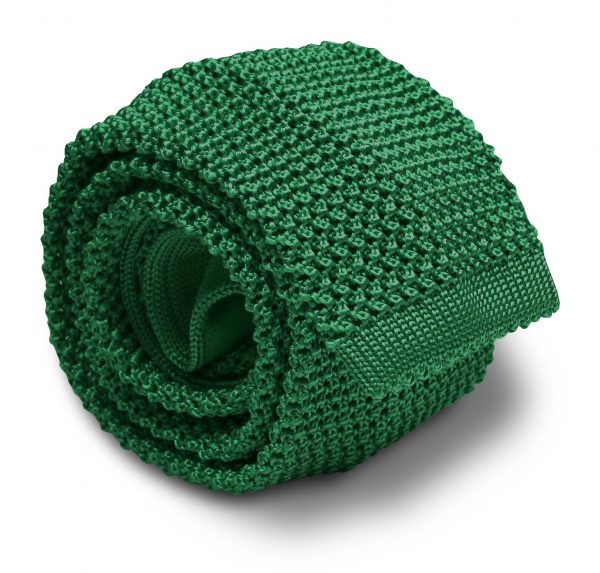 Italian Silk Knit: Tie - Green