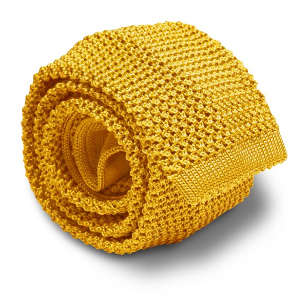 Italian Silk Knit: Tie - Yellow