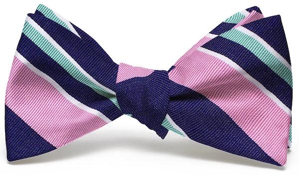 Wayfair Stripe: Bow - Navy/Pink