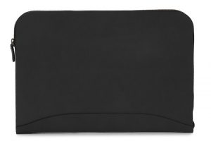 Grant: Zippered Leather Envelope - Black