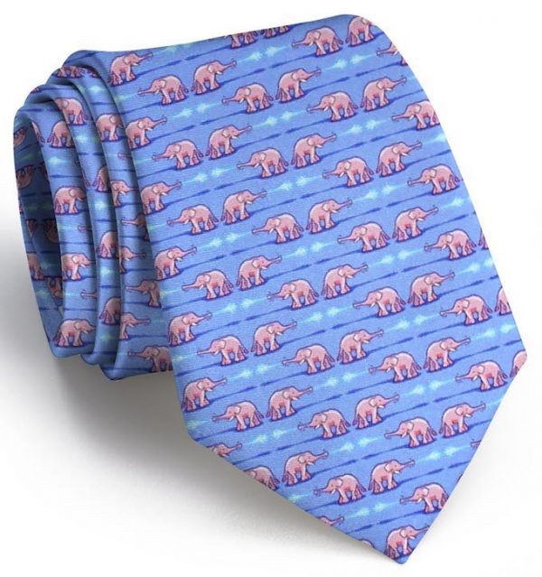 Elephant Bath: Tie - Blue