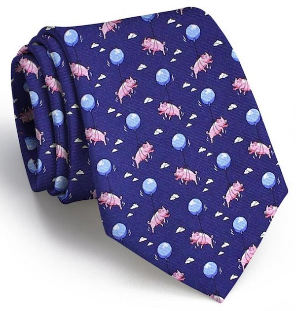 When Pigs Fly: Tie - Navy
