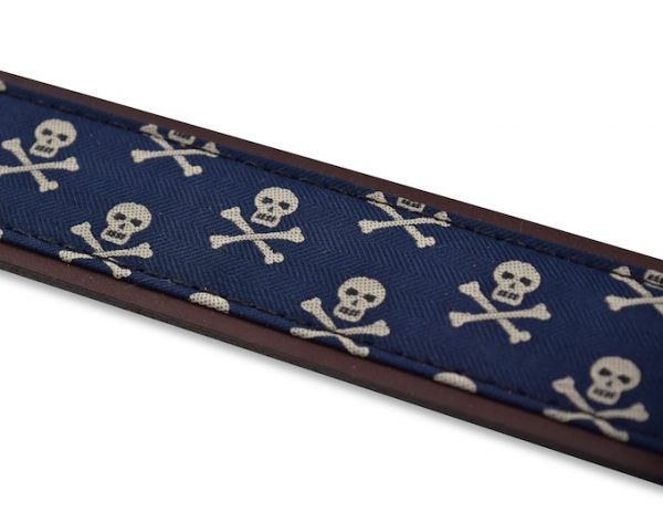 Skull & Crossbones: Pedigree English Woven Belt - Navy