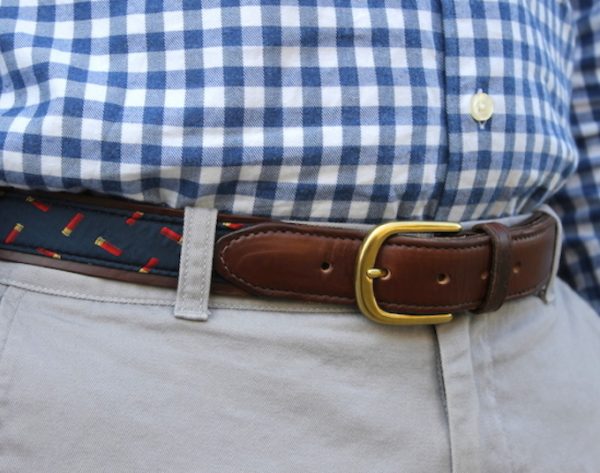 Yellow Labradors: Pedigree English Woven Belt - Navy