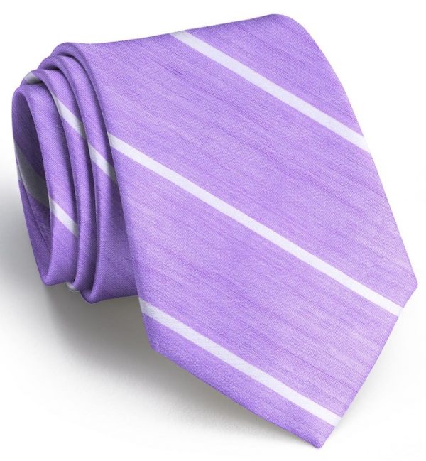A Thin White Line: Tie - Violet/White