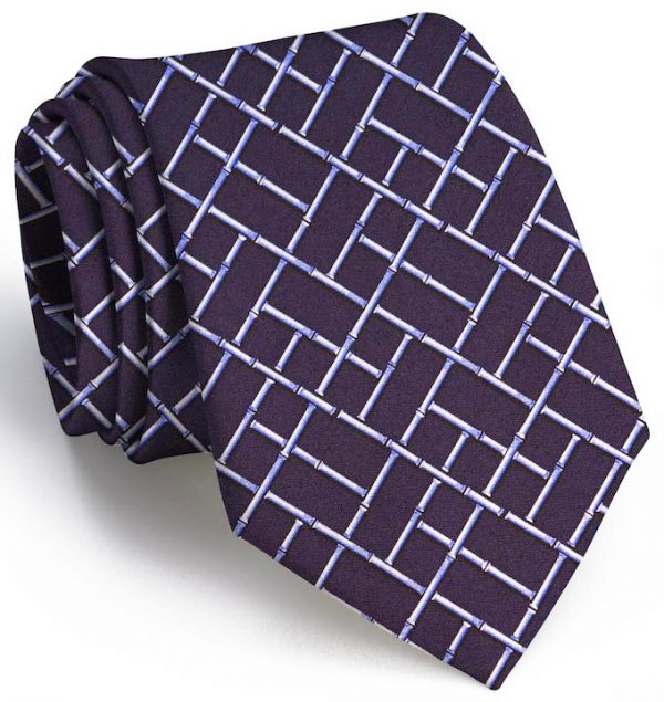 Bamboo Latice: Tie - Navy