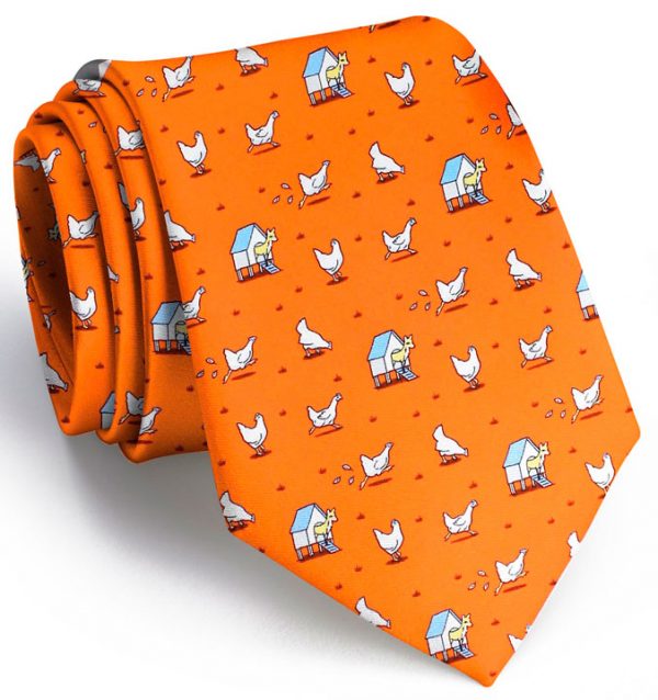 Fox in the Hen House: Tie - Orange