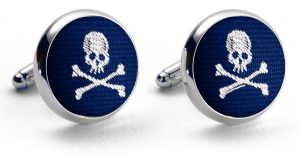 Skull & Crossbones Club: Cufflinks - Navy