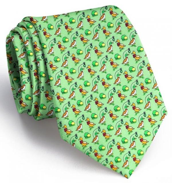 Christmas Quackers: Tie - Green