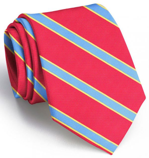 Van Tassel Stripe: Tie - Red/Blue
