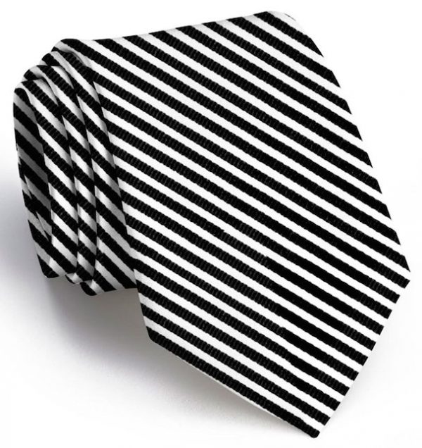 Chapman Stripe: Tie - Black/White