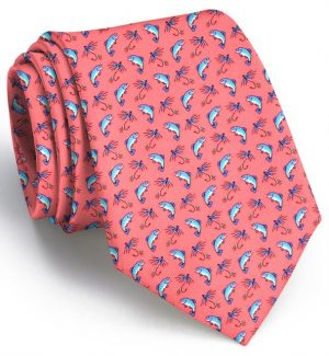 Gone Fishin': Tie - Coral