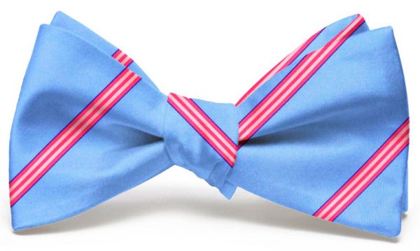 Railroad Stripe: Bow - Light Blue