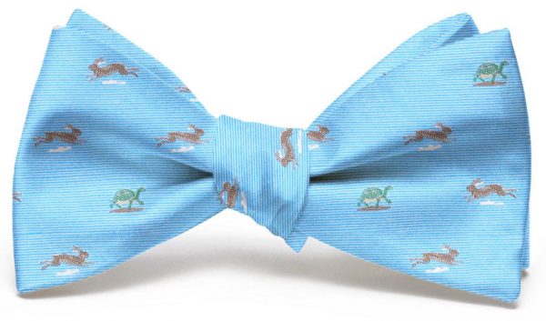 Tortoise and Hare Club Tie: Bow - Light Blue