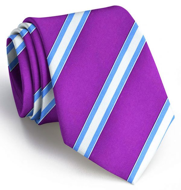 Double Bar Stripe: Tie - Purple